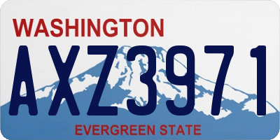 WA license plate AXZ3971