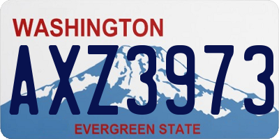 WA license plate AXZ3973