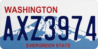 WA license plate AXZ3974