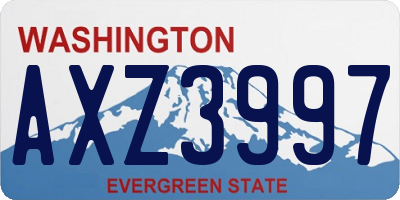 WA license plate AXZ3997