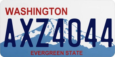 WA license plate AXZ4044