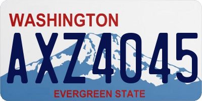 WA license plate AXZ4045