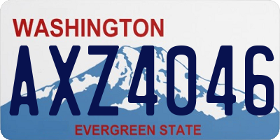 WA license plate AXZ4046