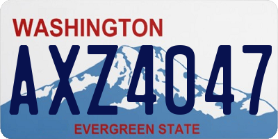 WA license plate AXZ4047