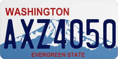 WA license plate AXZ4050