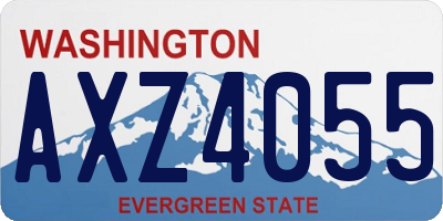 WA license plate AXZ4055