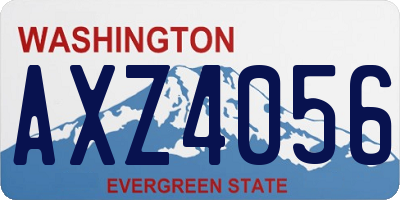 WA license plate AXZ4056