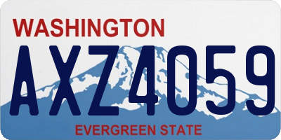 WA license plate AXZ4059