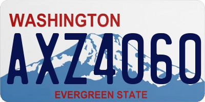 WA license plate AXZ4060