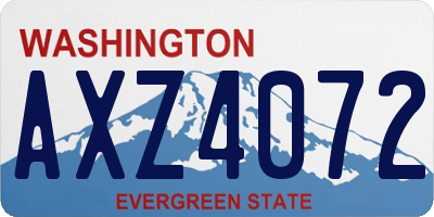WA license plate AXZ4072