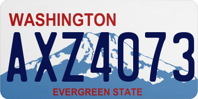 WA license plate AXZ4073