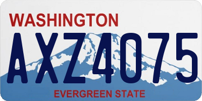 WA license plate AXZ4075
