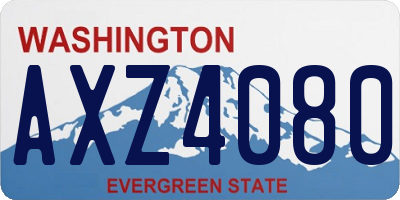 WA license plate AXZ4080