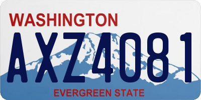 WA license plate AXZ4081