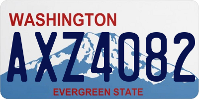 WA license plate AXZ4082