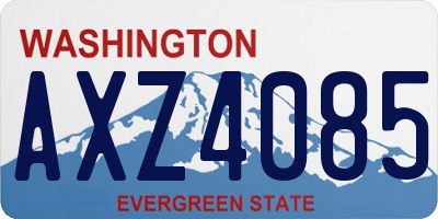 WA license plate AXZ4085