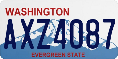 WA license plate AXZ4087