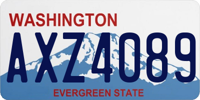 WA license plate AXZ4089