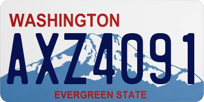 WA license plate AXZ4091