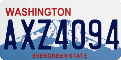 WA license plate AXZ4094