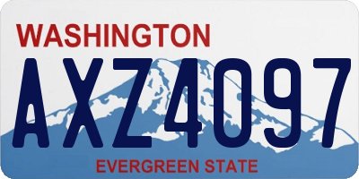 WA license plate AXZ4097