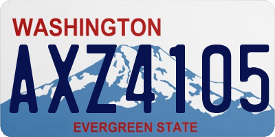 WA license plate AXZ4105