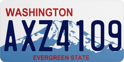 WA license plate AXZ4109