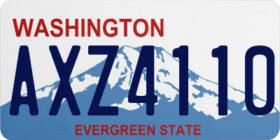 WA license plate AXZ4110
