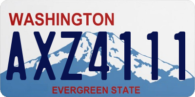 WA license plate AXZ4111