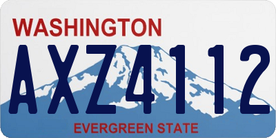 WA license plate AXZ4112