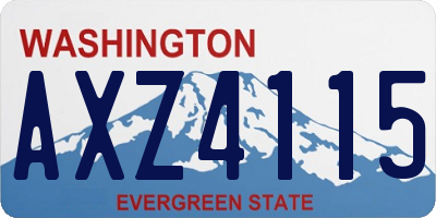 WA license plate AXZ4115