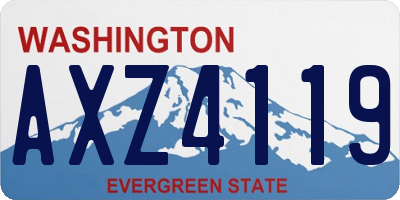 WA license plate AXZ4119