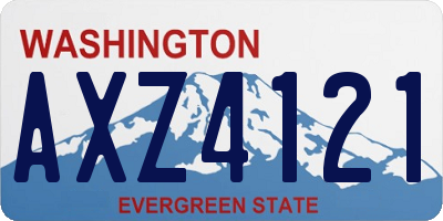 WA license plate AXZ4121