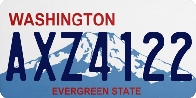 WA license plate AXZ4122