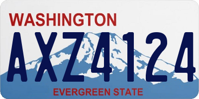 WA license plate AXZ4124