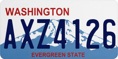 WA license plate AXZ4126