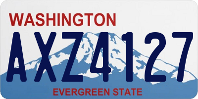 WA license plate AXZ4127