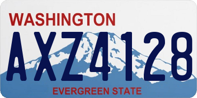 WA license plate AXZ4128