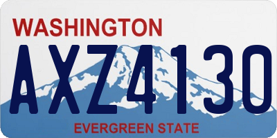 WA license plate AXZ4130