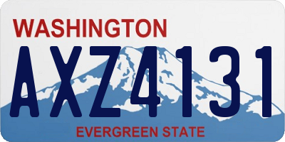 WA license plate AXZ4131
