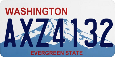 WA license plate AXZ4132