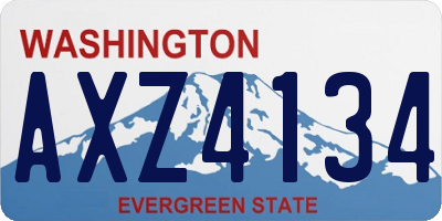 WA license plate AXZ4134