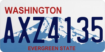 WA license plate AXZ4135