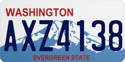 WA license plate AXZ4138