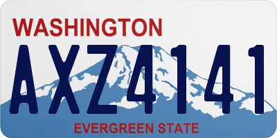 WA license plate AXZ4141