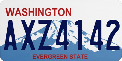 WA license plate AXZ4142