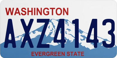 WA license plate AXZ4143