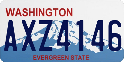 WA license plate AXZ4146