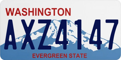 WA license plate AXZ4147