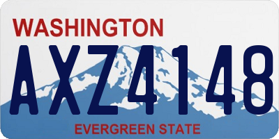WA license plate AXZ4148